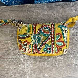 Vera Bradley Yellow and Red Floral Wristlet